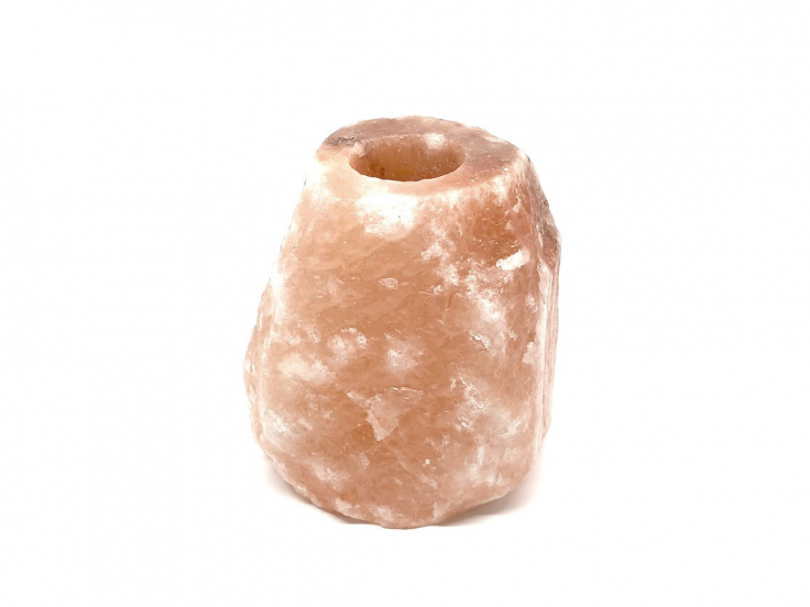 Bougeoir en cristal de sel de l’hymalaya “grand modèle”