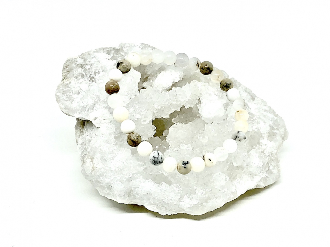 Bracelet Opale blanche