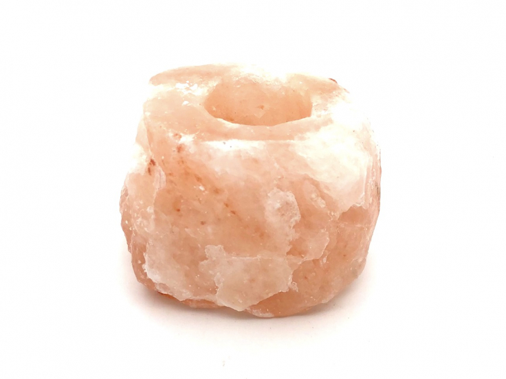 Bougeoir en cristal de sel de l’hymalaya