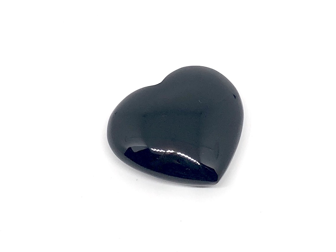 Coeur en obsidienne noire