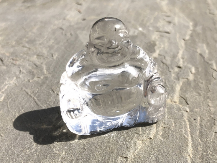 Bouddha rieur en cristal de roche