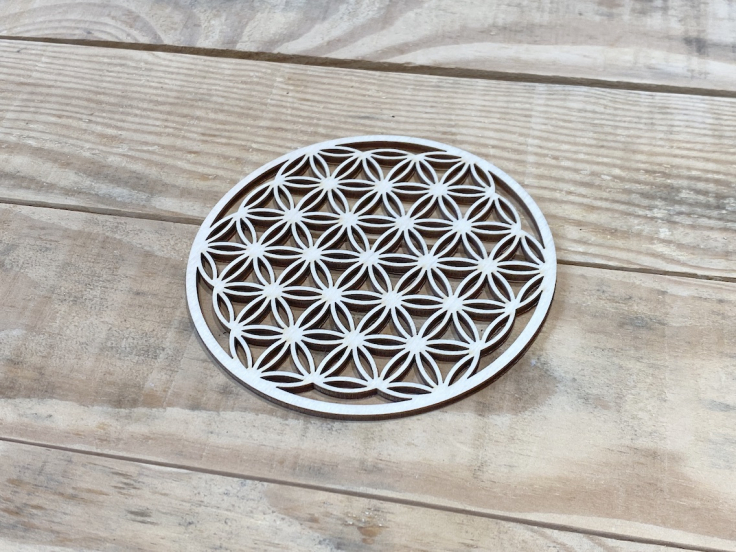 Fleur de vie en bois 10cm