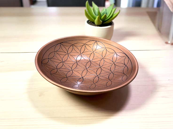 Coupelle en cuivre – Fleur de vie