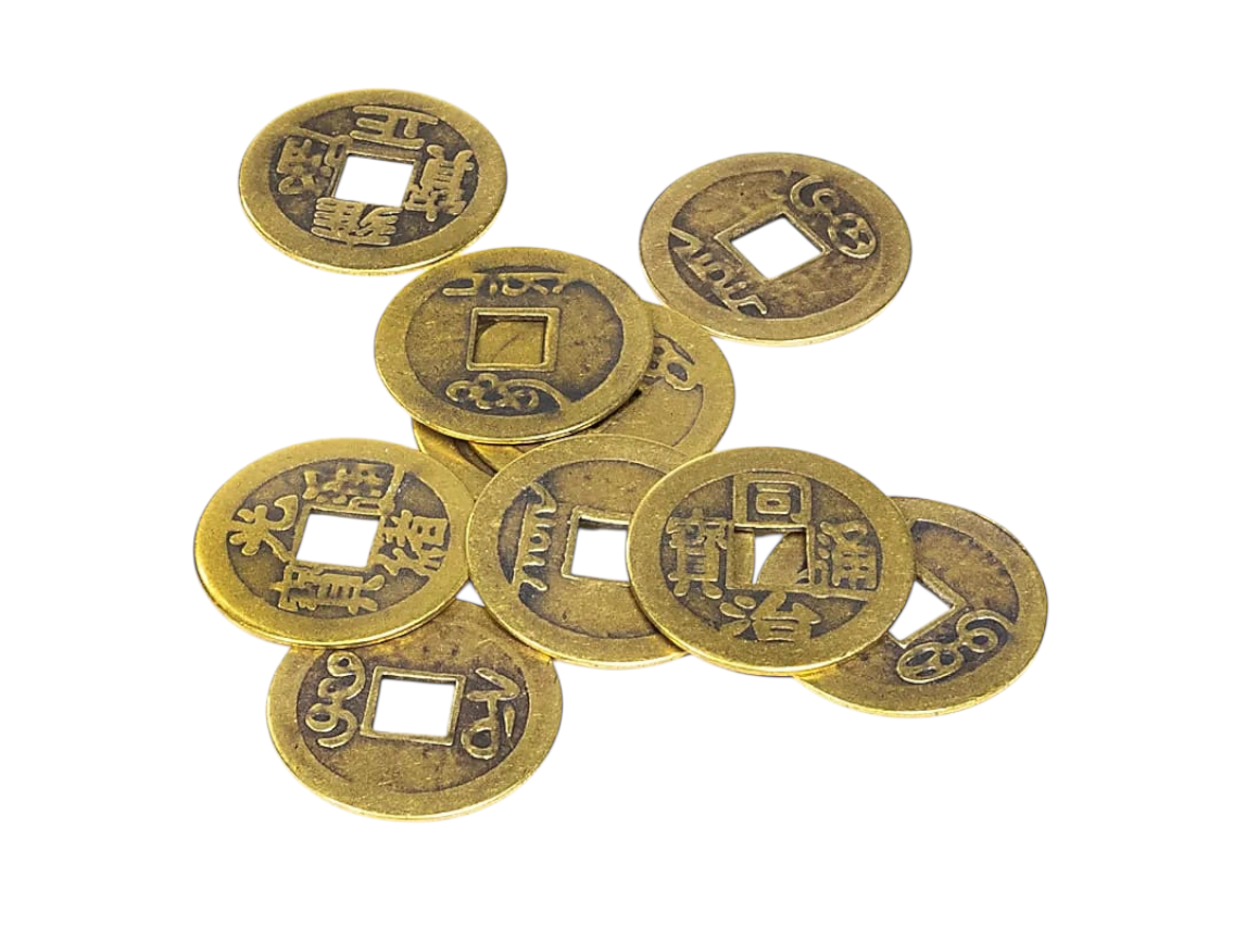 Pièces chinoises Porte-bonheur – set de 10 –
