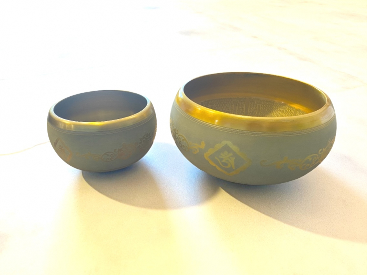 Bol chantant tibétain Aluminium – BOUDDHA VERT –