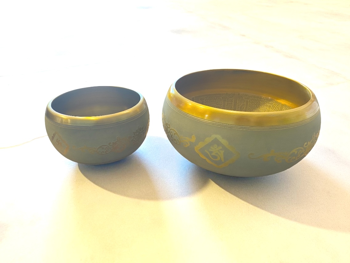 Bol chantant tibétain Aluminium – BOUDDHA VERT –