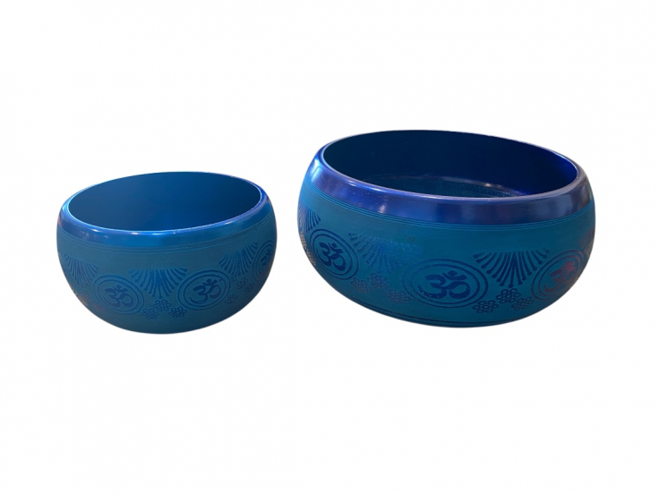 Bol chantant tibétain Aluminium – OM BLEU –