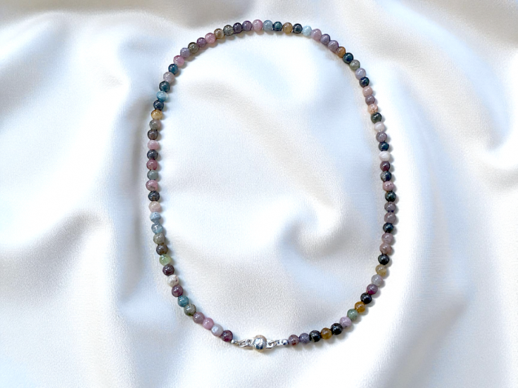 Ras de cou – Tourmaline melon d’eau –